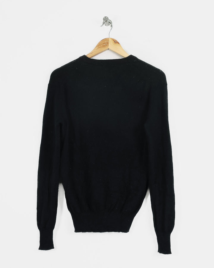 Just Cashmere Col V Noir
