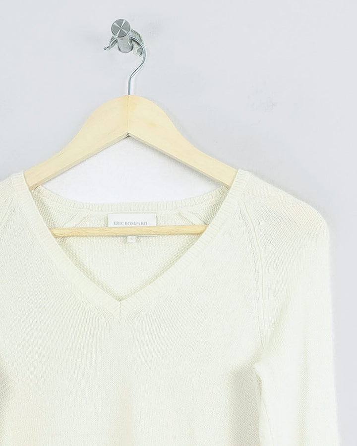 Eric Bompard Col V Beige