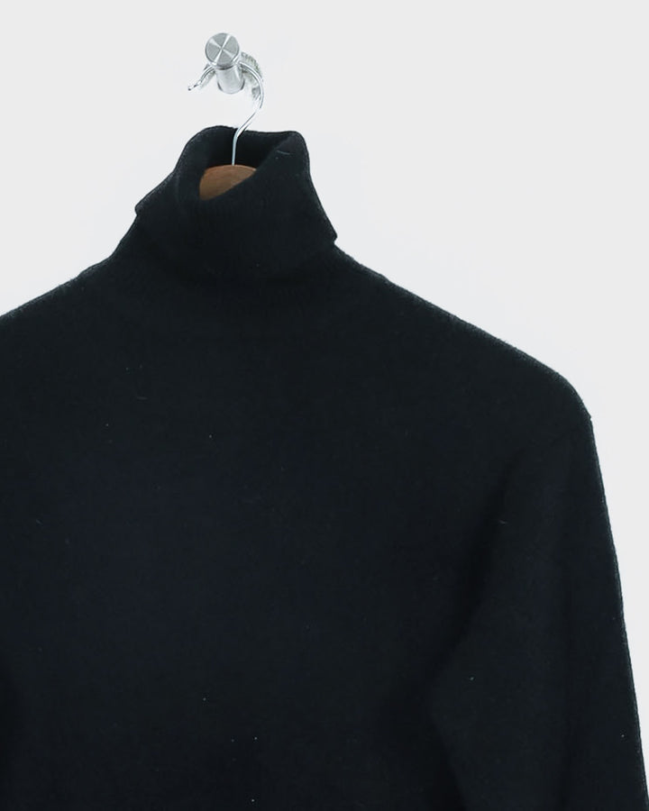 Ns..Cashmere Col Roulé Noir